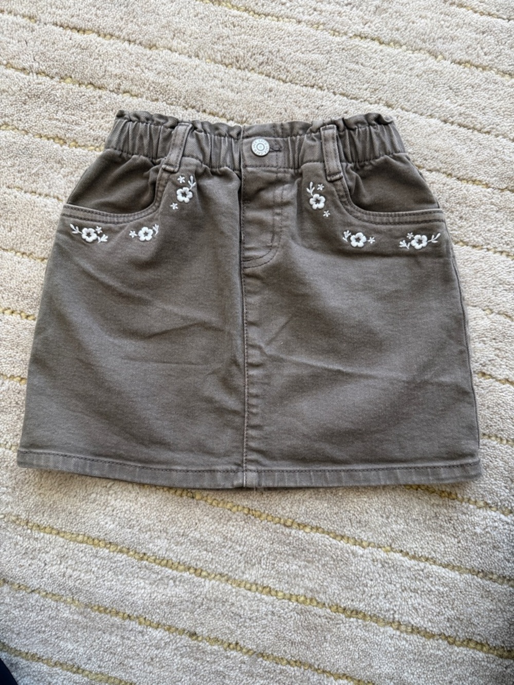 Girls Brown denim skirt